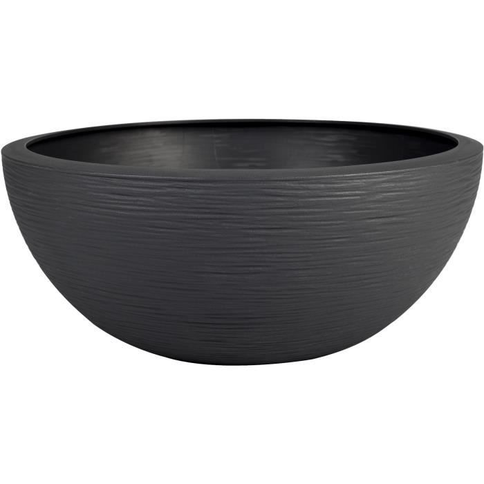 Pot de fleur EDA Plastique Rond Graphit Up Gris anthracite Ø 40 cm 14,9 L EDA PLASTIQUE