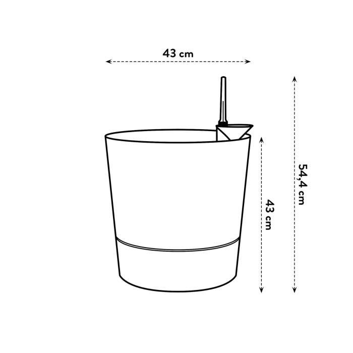 Pot de fleur Elho Plastique Carré Greensense Aqua Care Ciment Clair Ø 43 x H 42.5 cm 39 L ELHO GIVE Room TO Nature