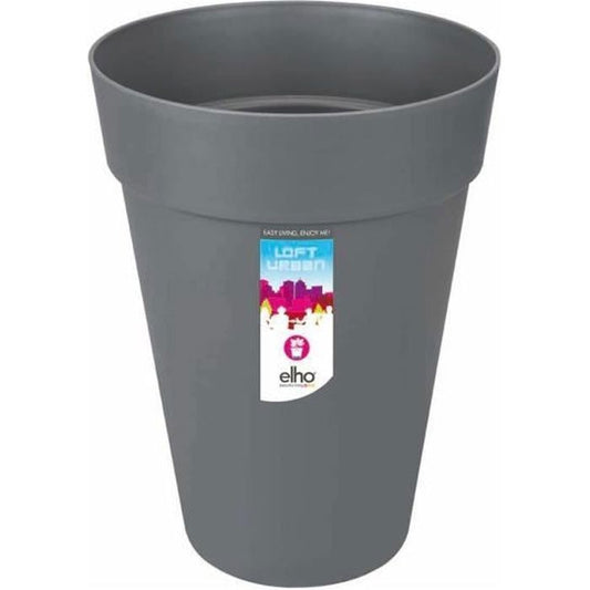 Pot de fleur Elho Plastique Rond Loft Urban Gris anthracite Ø 34 x 45,6 cm 23 l ELHO GIVE Room TO Nature