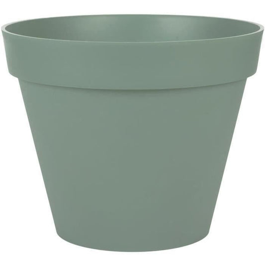 Pot de fleur rond Toscane - EDA PLASTIQUE - Ø 40 x H31 cm - Vert laurier - 23 L EDA PLASTIQUE