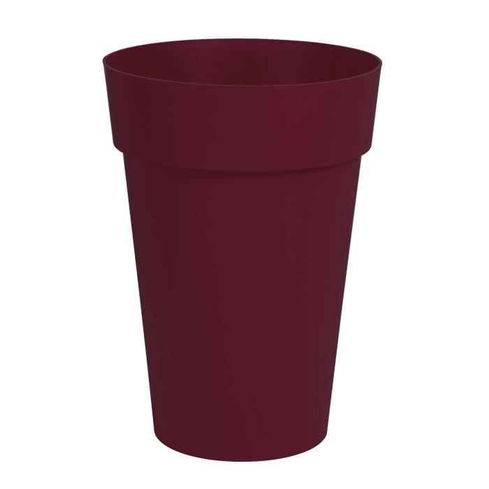 Pot de Fleur Vase Haut TOSCANE - EDA - Ø 46 cm - Volume 67 L - Rouge bourgogne EDA PLASTIQUE