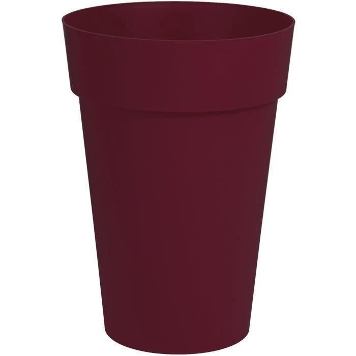 Pot de Fleur Vase Haut TOSCANE - EDA - Ø 46 cm - Volume 67 L - Rouge bourgogne EDA PLASTIQUE