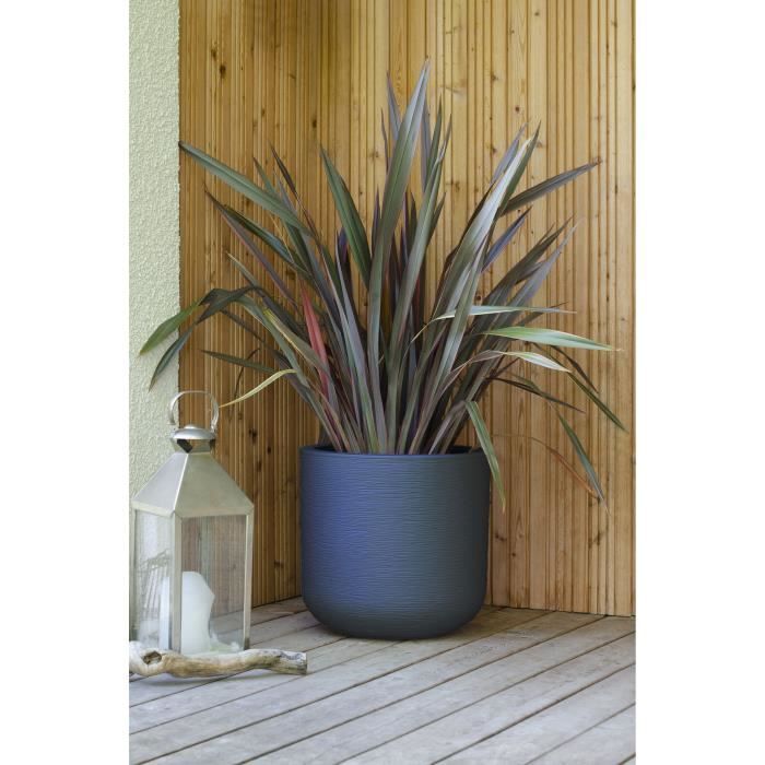 Pot de fleurs - EDA PLASTIQUE - Graphit'Up - 50 cm - 67 L - Gris anthracite EDA PLASTIQUE