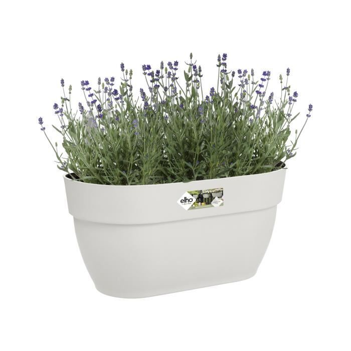 Pot de fleurs ELHO Vibia Campana Easy Hanger Medium - Blanc Soie - Balcon extérieur - L 24.1 x W 36 x H 26.5 cm ELHO