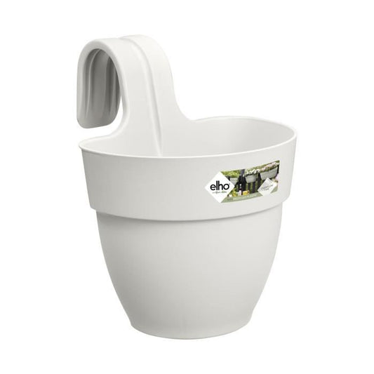 Pot de fleurs ELHO Vibia Campana Easy Hanger Small - Blanc Soie - Balcon extérieur - L 24.1 x W 20.5 x H 26.5 cm ELHO