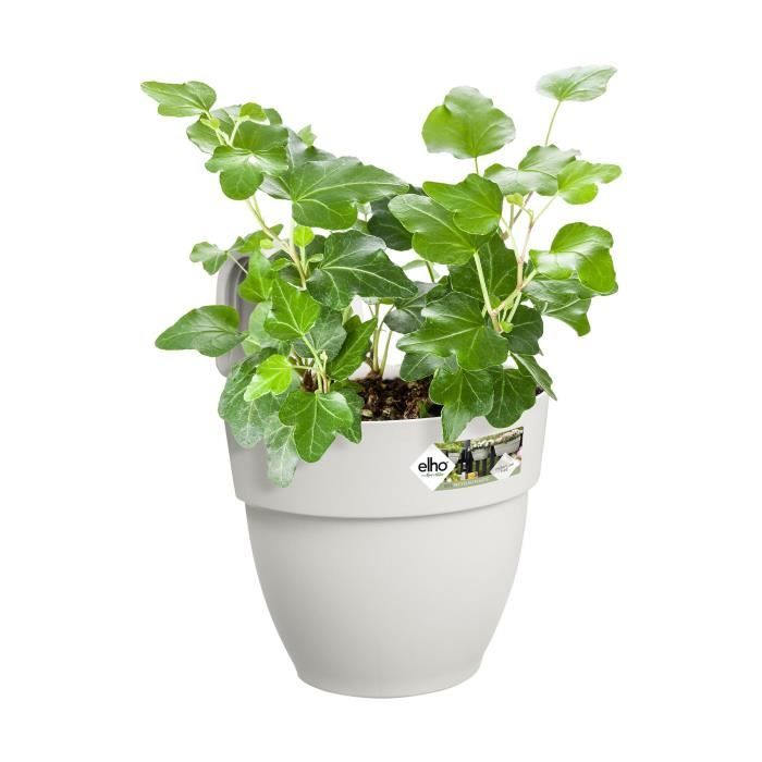 Pot de fleurs ELHO Vibia Campana Easy Hanger Small - Blanc Soie - Balcon extérieur - L 24.1 x W 20.5 x H 26.5 cm ELHO