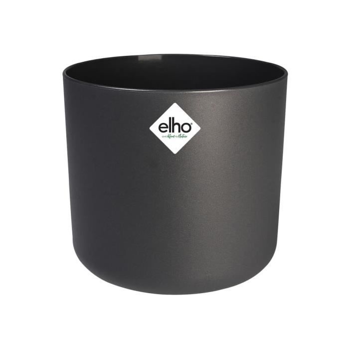 Pot de fleurs rond ELHO B.for Soft - Noir - Ø 35 x H 32 cm - intérieur - 100% recyclé ELHO