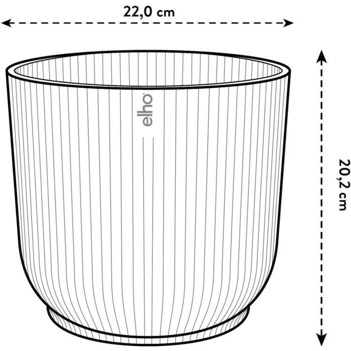 Pot De Fleurs Rond VIBES - Plastique - Ø22 - Blanc ELHO