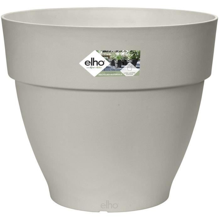 Pot De Fleurs Rond VIBIA - Plastique Réservoir - Ø40 - Blanc ELHO