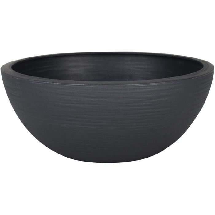 Pot vasque Graphit'Up Ø 30 - 5,5L - Gris anthracite - EDA PLASTIQUE - Plastique EDA PLASTIQUE