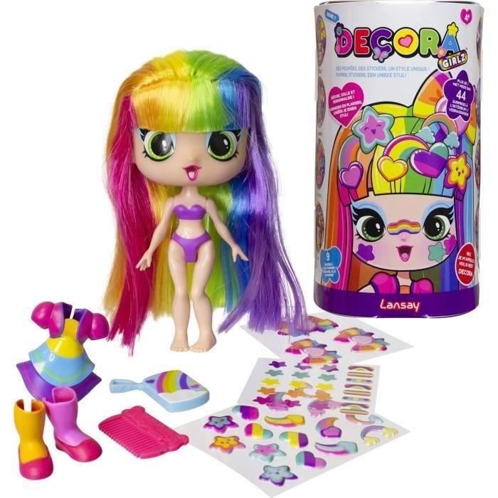 Poupée - LANSAY - 55101 - Decora Girlz - Minis Poupées Fashion a Personnaliser - Decora