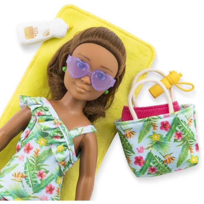 Poupée mannequin Melody a la plage - COROLLE GIRLS - 28 cm - senteur vanille - 5 accessoires