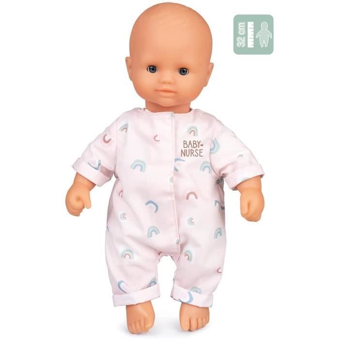 Poupon Baby Nurse bébé d’amour 32 cm - Smoby - Mixte - Souple - Tenue colorée