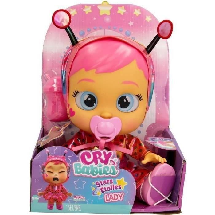 Poupon Cry Babies Stars - Lady - IMC TOYS - 911383 - 30cm - Etoiles LED - Fonctions de pleurs - Rose