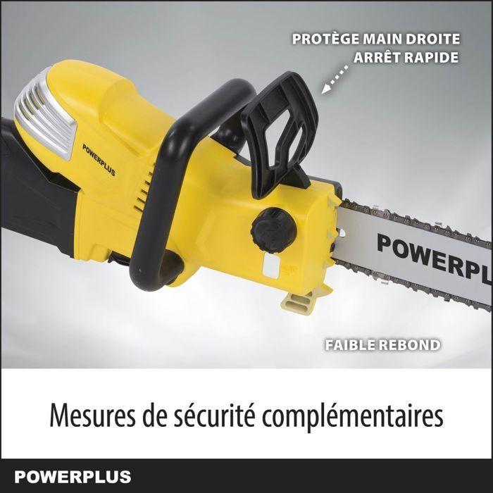 Powerplus 2-en-1 Tronçonneuse Électrique Téléscopique POWXG1032 - 900 W Guide de 300 mm Lubrification Automatique