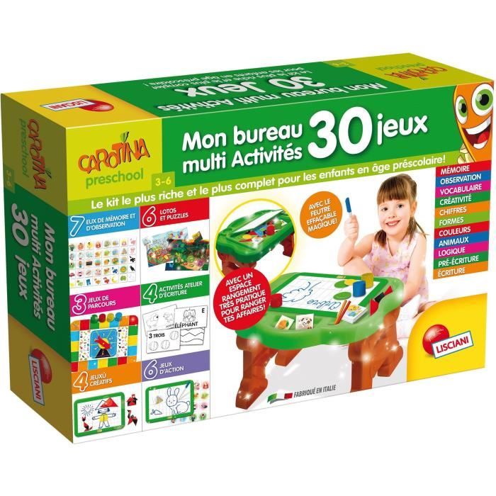 Pupitre éducatif Carotina - LISCIANI - 30 jeux pour apprendre en s’amusant