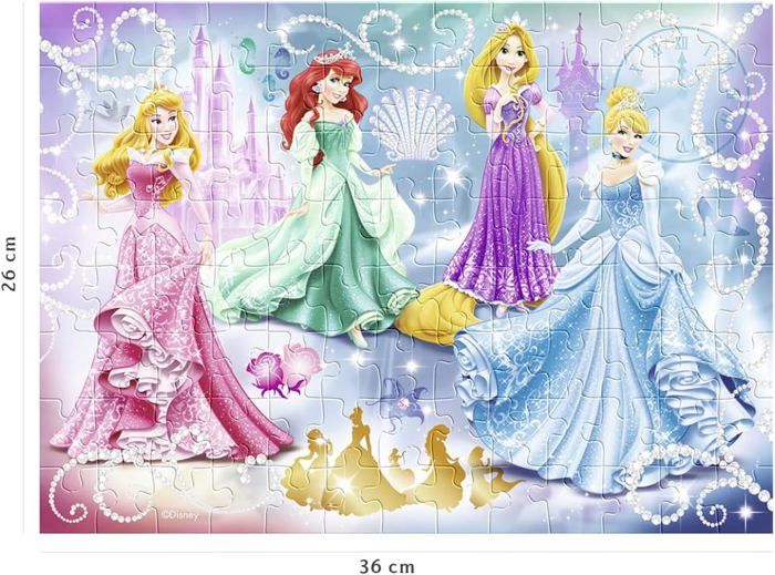 Puzzle 100 pieces - Princesses étincelantes - Disney Princesses - Trieurs de pieces - Nathan