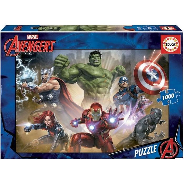 Puzzle 1000 pieces AVENGERS - EDUCA - Dessins animés et BD - Enfant 12 ans +