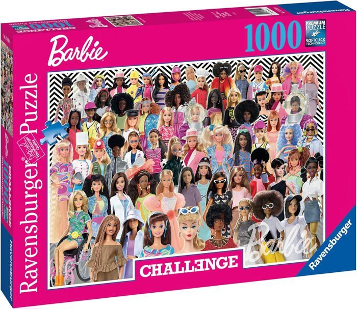 Puzzle 1000 pieces Barbie - Ravensburger - Challenge Puzzle - Rose - Mixte - Licence Barbie