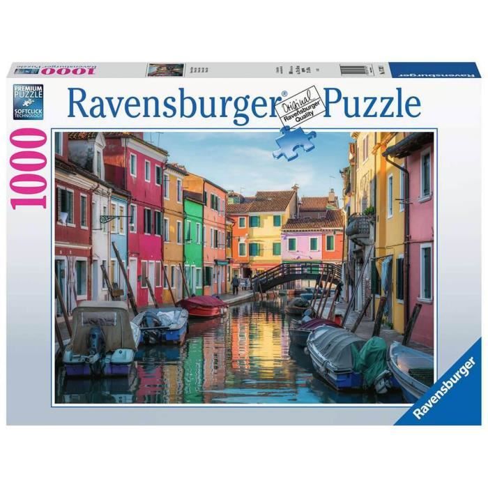 Puzzle 1000 pieces Burano Italie - Ravensburger - Architecture et monument - Adultes et enfants des 14 ans