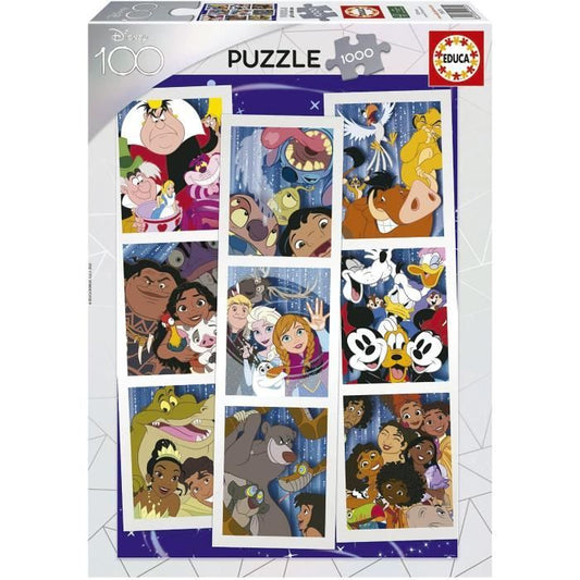 Puzzle 1000 pieces COLLAGE DISNEY 100 - Marque EDUCA - Dimensions 68 x 48 cm