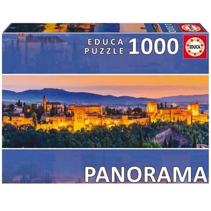 Puzzle 1000 pieces - Educa - L’Alhambra de Grenade - Architecture et monument - Multicouleur