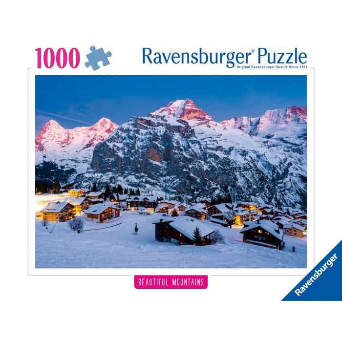 Puzzle 1000 pieces LOberland bernois Mürren (Highlights) Adultes & enfants Des 14 ans Puzzle de qualité supérieure