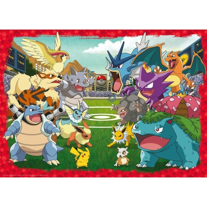 Puzzle 1000 pieces Pokémon l’affrontement Adultes et enfants dés 14 ans Puzzle de qualité supérieure 12000628