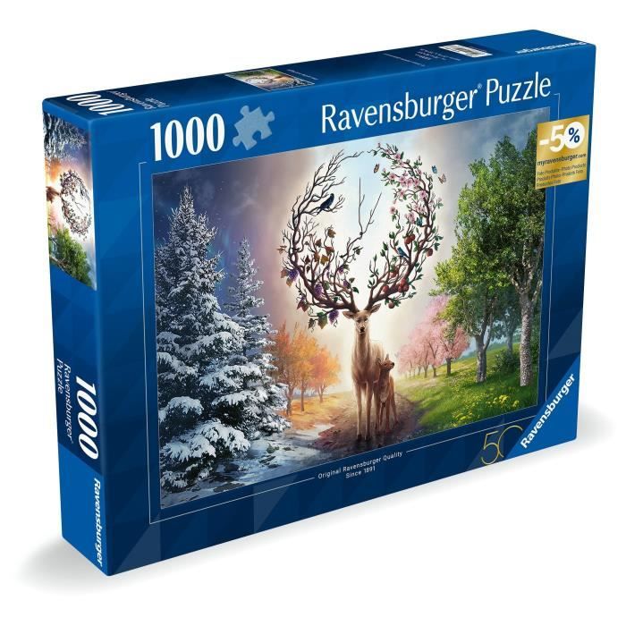 Puzzle 1000pieces Cerf Fantastique Adultes&enfants des 14ans Puzzle de qualité supérieure 12001088 Edition 50 ans