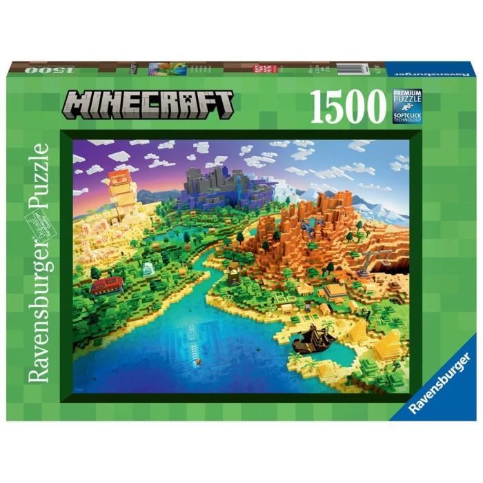 Puzzle 1500 pieces Le monde de Minecraft 17189 Ravensburger