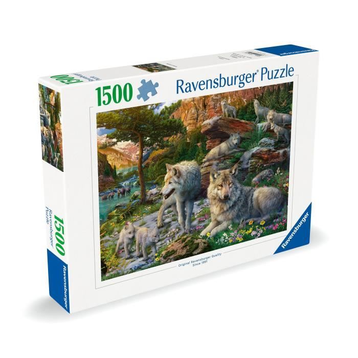 Puzzle 1500 pieces Loups au printemps Adultes & enfants des 14 ans Puzzle de qualité supérieure 80x60cm 12000719