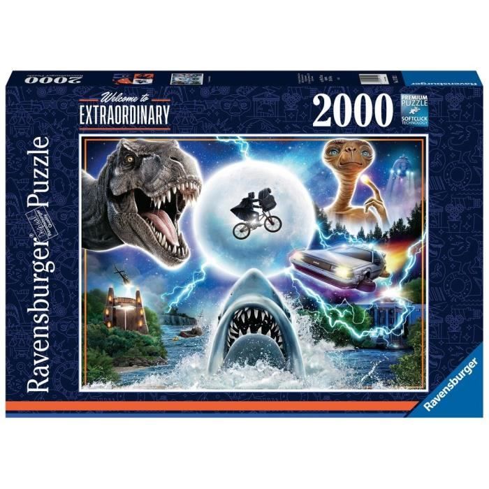 Puzzle 2000 pieces Les films cultes d’Universal - Ravensburger - Cinéma - Adulte - Multicolore