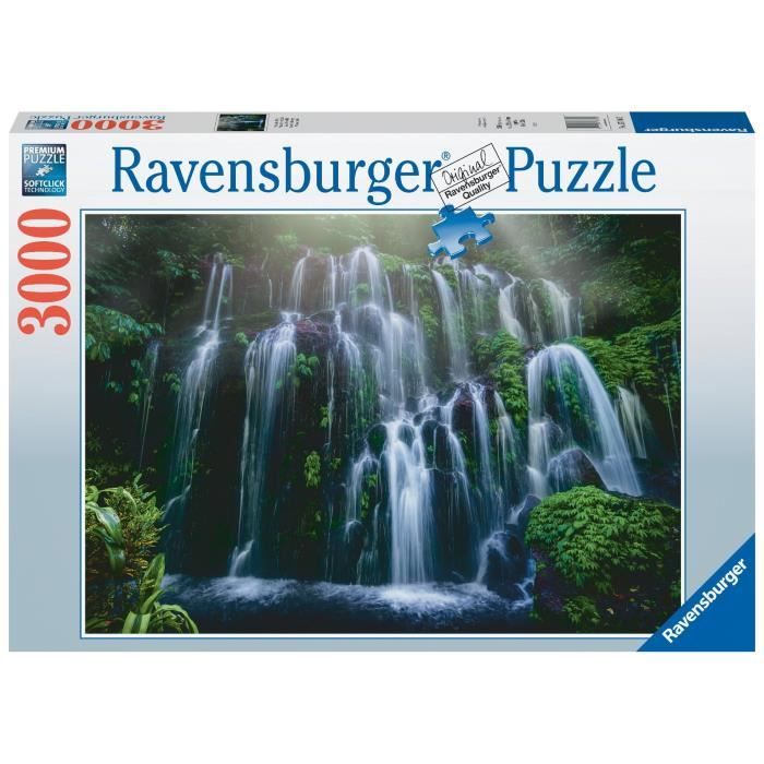 Puzzle 3000 pieces - Ravensburger - Chutes d’eau Bali - Paysage et nature - Adulte - Garantie 2 ans