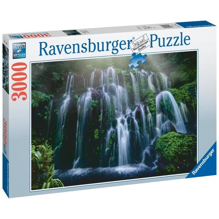 Puzzle 3000 pieces - Ravensburger - Chutes d’eau Bali - Paysage et nature - Adulte - Garantie 2 ans