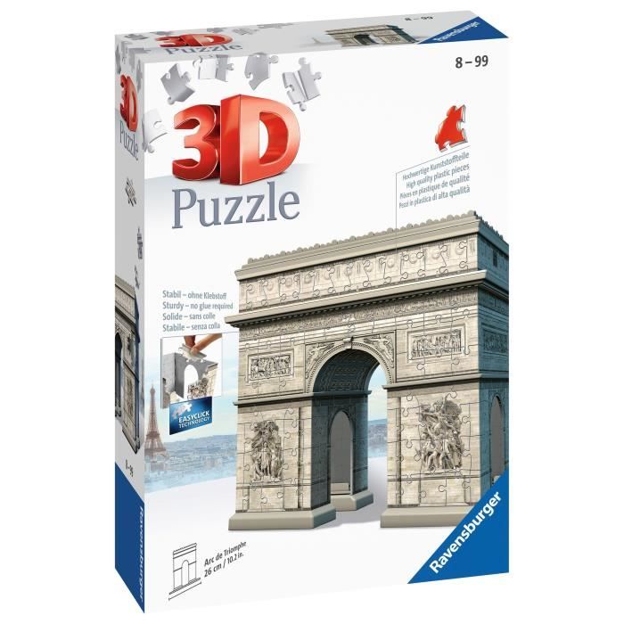 Puzzle 3D Arc de Triomphe - Ravensburger - 216 pieces - sans colle - Des 8 ans