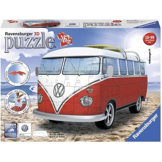 Puzzle 3D Combi T1 Volkswagen - Ravensburger - 162 pieces - sans colle - Enfant 8 ans