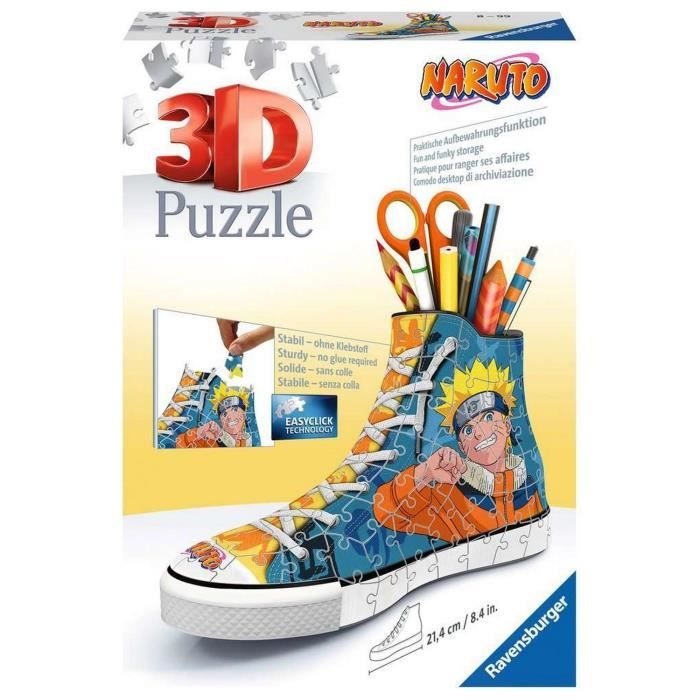 Puzzle 3D - Ravensburger - Sneaker Naruto - 108 pieces - Bleu