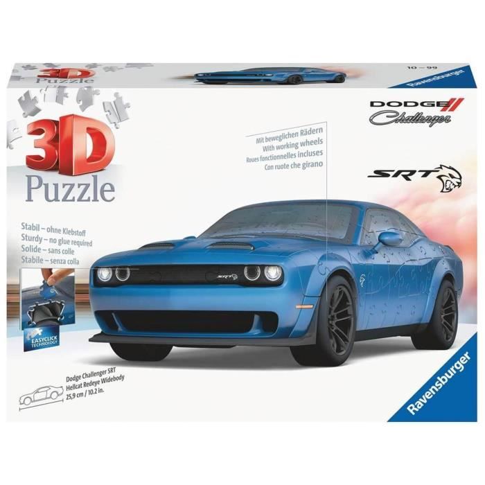 Puzzle 3D Véhicules - Dodge Challenger SRT Hellcat Redeye Widebody - 108 pieces numérotées - Ravensburger