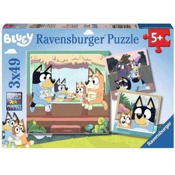 Puzzle 3x49 pieces Les aventures de Bluey - Ravensburger - LUDIQUE ET EDUCATIF - Des 5 ans