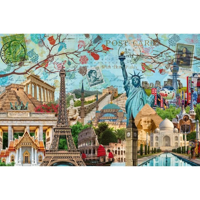 Puzzle 5000 pieces Carte Postale des Monuments Adultes et enfants des 14 ans Villes et monument 17118 Ravensburger