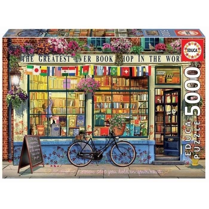 Puzzle 5000 pieces LA MEILLEURE LIBRAIRIE DU MONDE - EDUCA - Scene de vie - Multicouleur