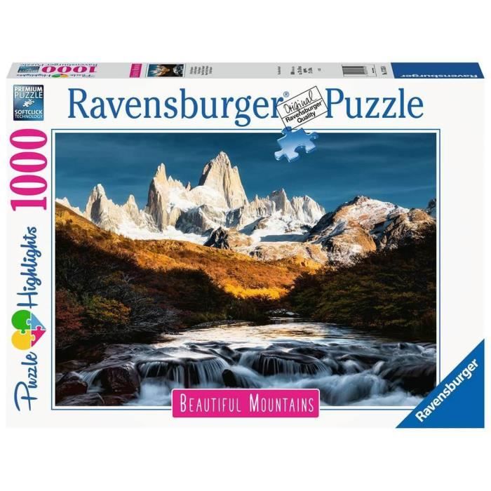 Puzzle Adulte 1000 p - Le Fitz Roy Patagonie (Puzzle Highlights) - Adultes enfants des 14 ans - Paysages - 17315