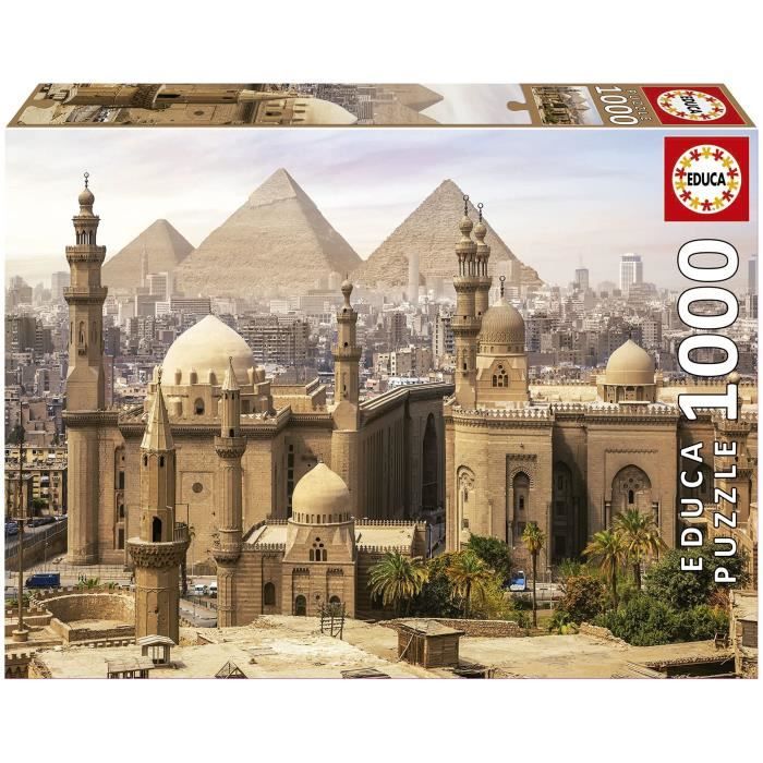 Puzzle Architecture et monument - EDUCA - Le Caire Égypte - 1000 pieces - Multicouleur