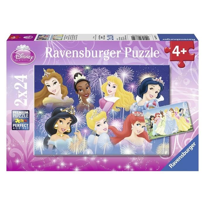 Puzzle Disney Princesses 2x24 pieces - Ravensburger - Pour enfants des 4 ans