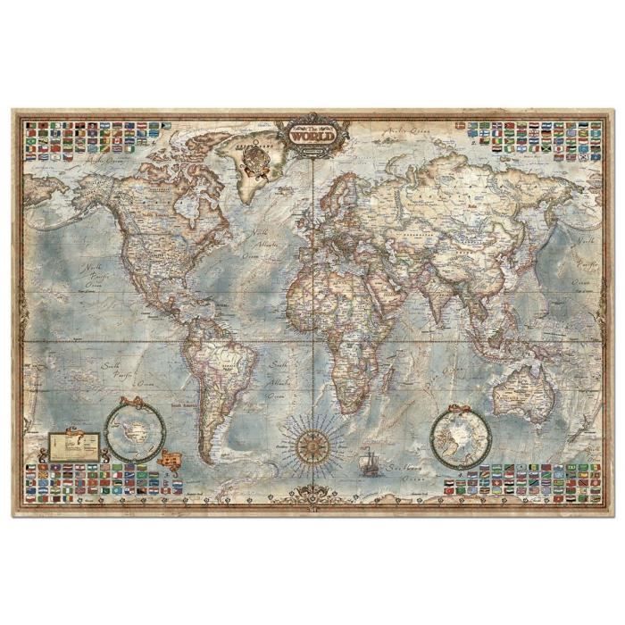 Puzzle EDUCA - 1500 pieces - Le Monde Carte Politique