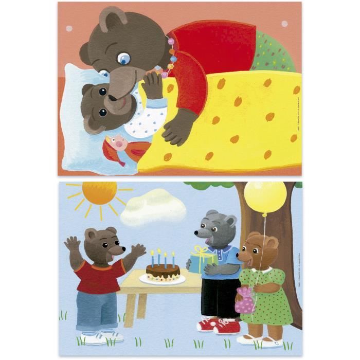 Puzzle - EDUCA - Petit Ours Brun: Ensemble de 2 puzzles de 20 pieces pour enfants des 4 ans