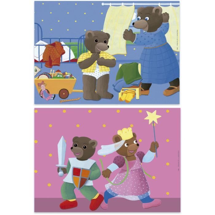 Puzzle - EDUCA - Petit Ours Brun: Ensemble de 2 puzzles de 48 pieces pour enfants des 4 ans