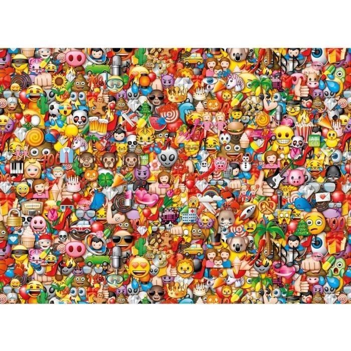 Puzzle Emoji 1000 pieces - Clementoni - Impossible Puzzle - Pour adultes - 14 ans