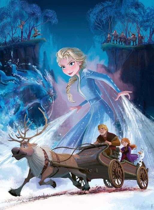 Puzzle La Reine des Neiges 2 - Ravensburger - 200 pieces XXL - Foret mystérieuse - Enfant 8 ans