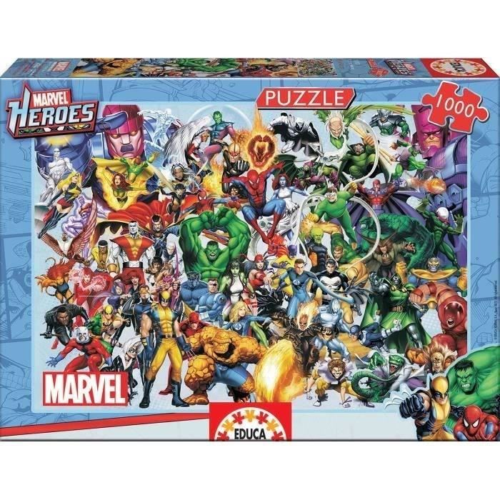 Puzzle Marvel 1000 pieces - EDUCA - Collage des héros - Dessins animés et BD